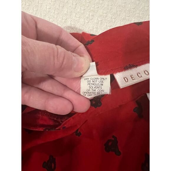 Vintage Decouve red Horse print and racing skirt side zip size 10 - Picture 11 of 12